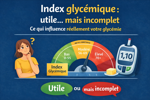Index glycémique : utile… mais incomplet : ce qui influence réellement votre glycémie