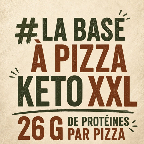 La base à pizza keto XXL : 26 g de protéines par pizza