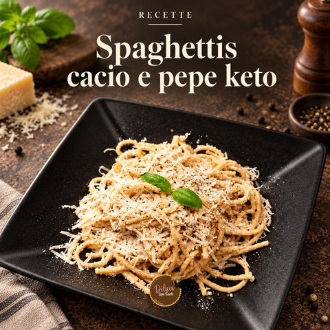 Recette des spaghetti cacio e pepe keto, crémeux sans crème !