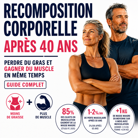 Recomposition corporelle après 40 ans : perdre du gras et gagner du muscle en même temps (guide complet)