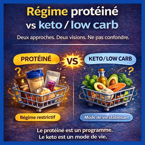 Régime protéiné vs régime keto / low carb : deux approches, deux visions