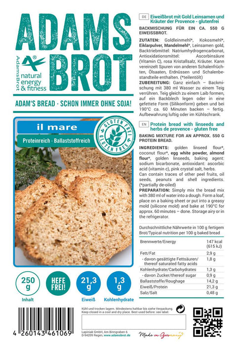 Adams Brot - il Mare sin gluten 250 g