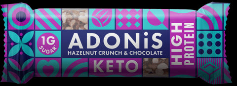 AA102 - Adonis barre hazelnut crunch & cocoa 45 g - Délices Low Carb