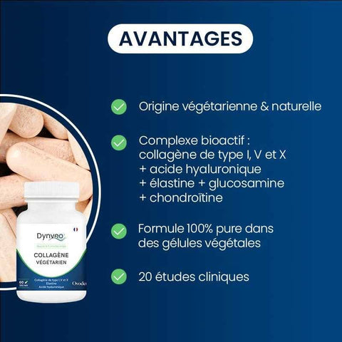 Dynveo - Collagène naturel végétarien Ovoderm 60 gélules