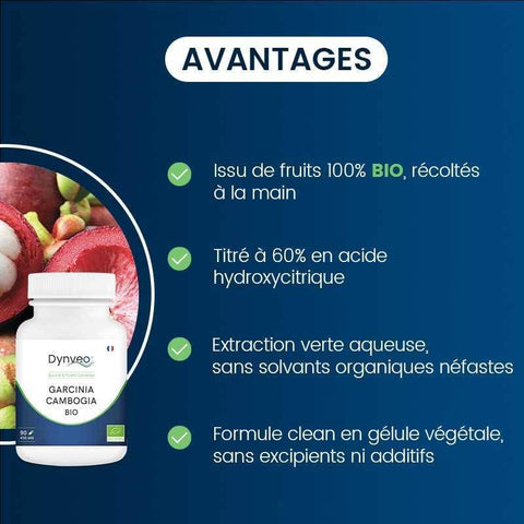 Dynveo - Garcinia cambogia Bio 90 gélules - Délices Low Carb