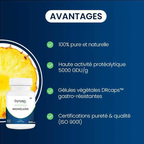 Dynveo - Bromélaïne pure 60 gélules