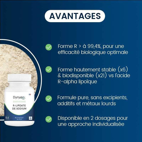 DI500 Dynveo - R-Lipoate de Sodium 60 gélules - Délices Low Carb