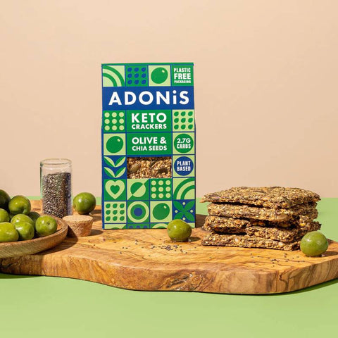 Adonis - Keto Crackers BIO Olive & Chia Seeds 60g