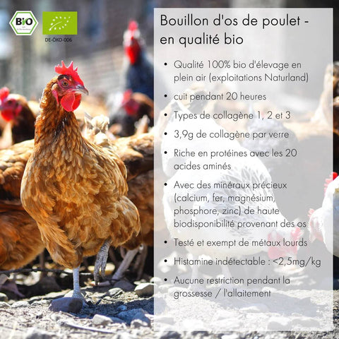 JARMINO bouillon d'os de poulet bio 350 ml - Délices Low Carb