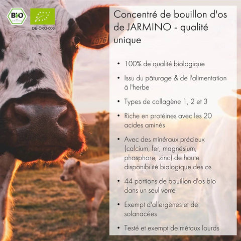 JARMINO concentré de bouillon d'os bio 440 g - Délices Low Carb