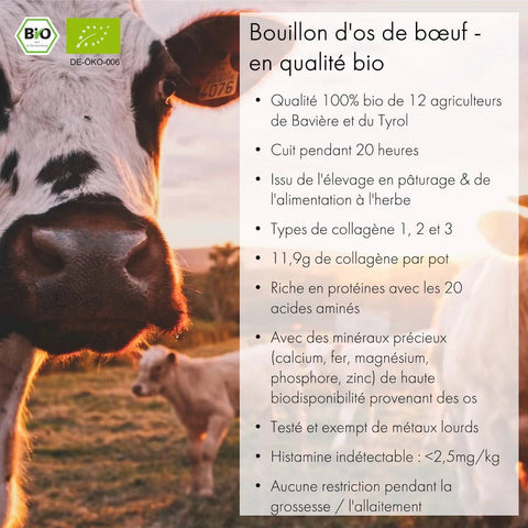 H304 JARMINO bouillon d'os de boeuf bio 350 ml - Délices Low Carb