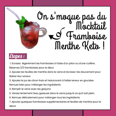 RECETTE : ON S'MOQUE PAS DU MOCKTAIL FRAMBOISE MENTHE KETO !