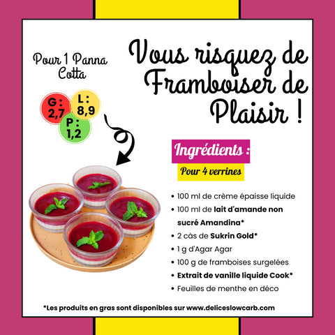 RECETTE PANNA COTTA KETO : VOUS RISQUEZ DE FRAMBOISER DE PLAISIR ! - Délices Low Carb