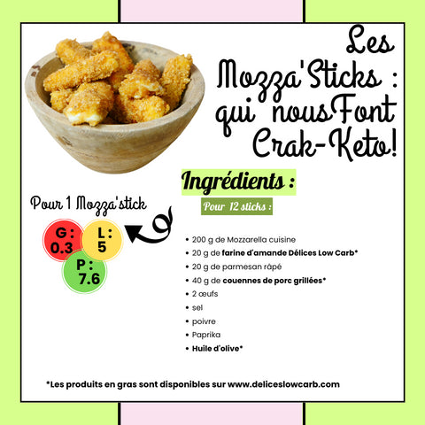 RECETTE : LES MOZZA'STICKS QUI NOUS FONT CRAK-KETO !