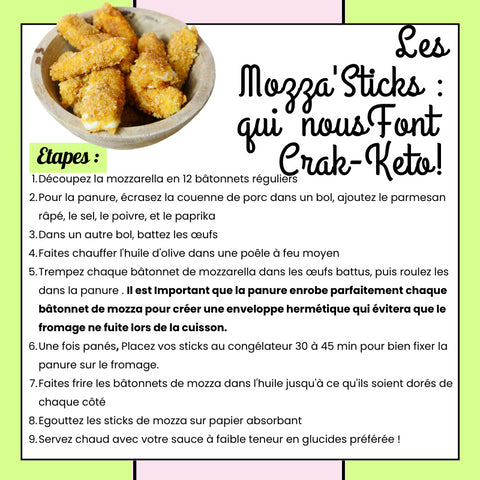 RECETA: ¡LOS MOZZA'STICKS QUE NOS HACEN CRAK-KETO!