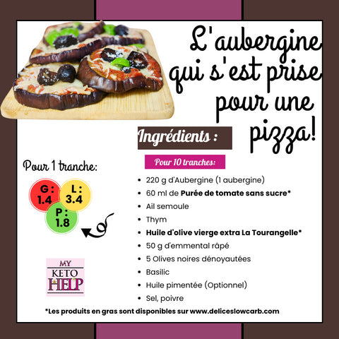 RECETTE KETO : L'AUBERGINE QUI S'EST PRISE POUR UNE PIZZA !