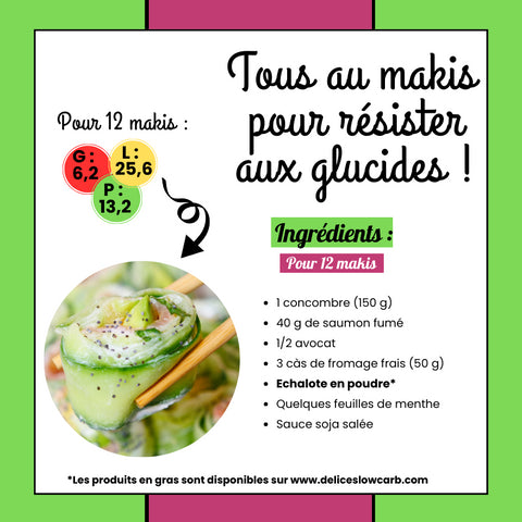 RECETTE KETO : "TOUS AU MAKIS POUR RÉSISTER AUX GLUCIDES" !