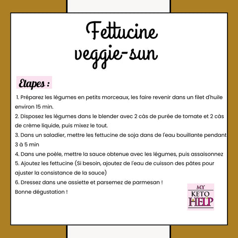 RECETTE KETO : FETTUCINE VEGGIE-SUN !