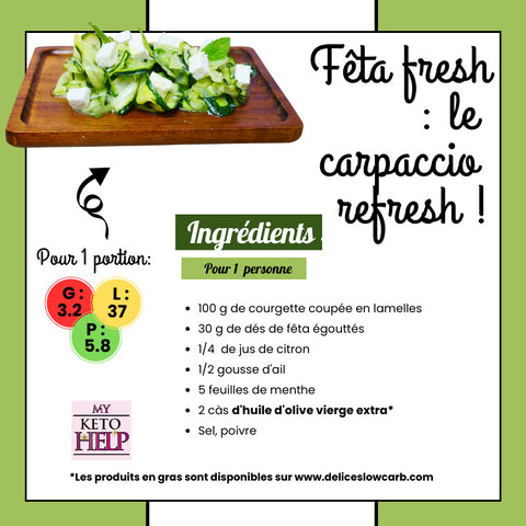 RECETA KETO: FETA FRESCO: ¡EL CARPACCIO REFRESCO!