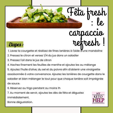 RECETTE KETO : FÊTA FRESH : LE CARPACCIO REFRESH !