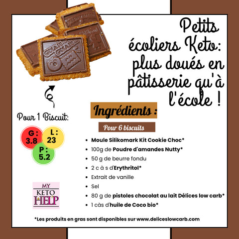 RECETTE : PETITS ÉCOLIERS KETO : PLUS DOUÉS EN PÂTISSERIE QU'À L'ÉCOLE