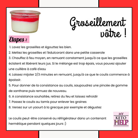 RECETTE KETO : GROSEILLEMENT VÔTRE !