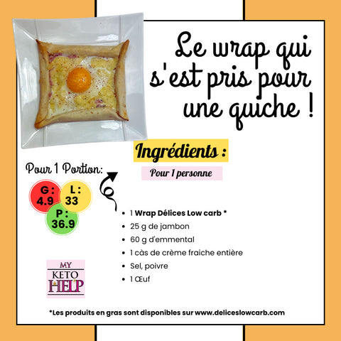 RECETTE KETO : LE WRAP QUI S'EST PRIS POUR UNE QUICHE ! - Délices Low Carb