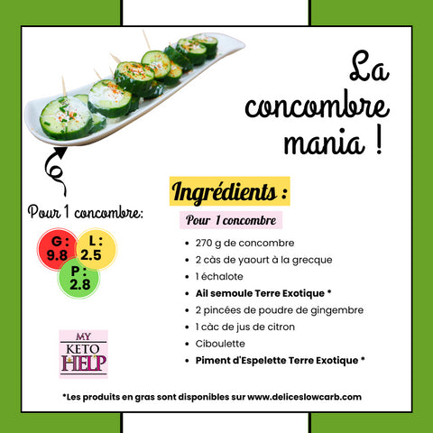 RECETTE KETO : LA CONCOMBRE MANIA !