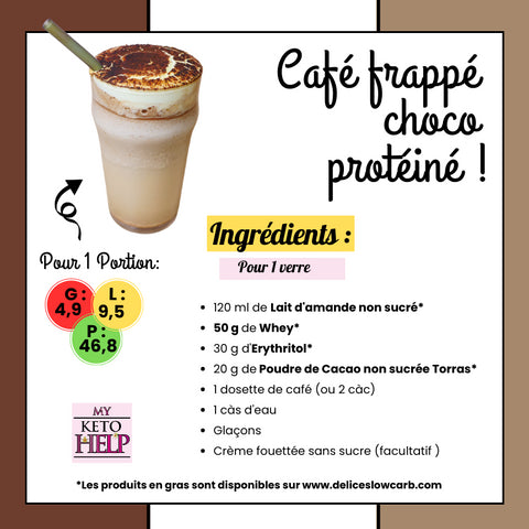 RECETTE KETO : CAFÉ FRAPPÉ CHOCO PROTÉINÉ !