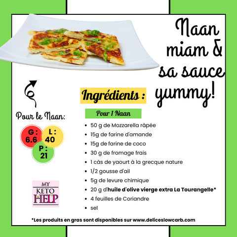 RECETTE KETO : NAAN MIAM & SA SAUCE YUMMY !