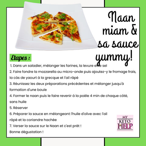 RECETTE KETO : NAAN MIAM & SA SAUCE YUMMY !