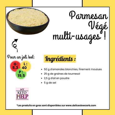 RECETTE KETO : PARMESAN VÉGÉ MULTI-USAGES !