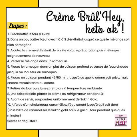 RECETTE : CRÈME BRÛL'HEY, KETO OKAY !