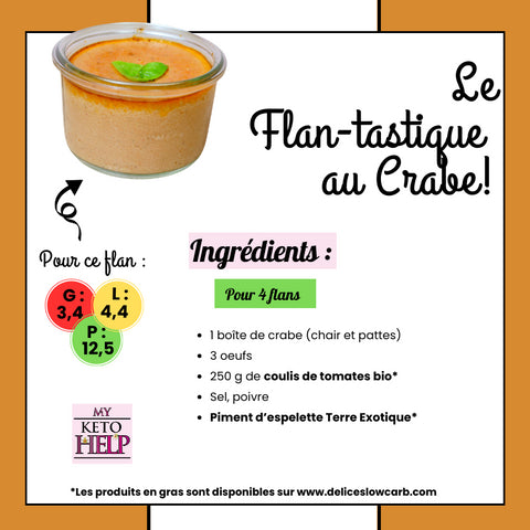 RECETTE KETO : LE FLAN-TASTIQUE AU CRABE !