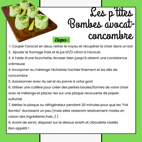 RECETA KETO: ¡PEQUEÑAS BOMBAS DE AGUACATE Y PEPINO!