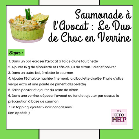 RECETTE KETO : SAUMONADE À L'AVOCAT : LE DUO DE CHOC EN VERRINE !