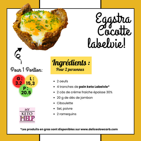 RECETTE KETO : EGGSTRA-COCOTTE LABELVIE ! - Délices Low Carb