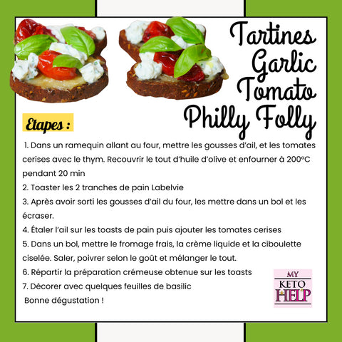 RECETA KETO: ¡TOSTAS DE AJO Y TOMATE PHILLY FOLLY!