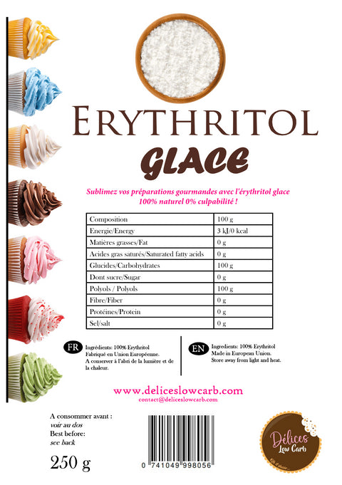 Délices Low Carb, érythritol glace - 250 g