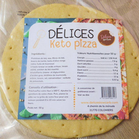 Low Carb Délices, base de pizza keto - 50 g