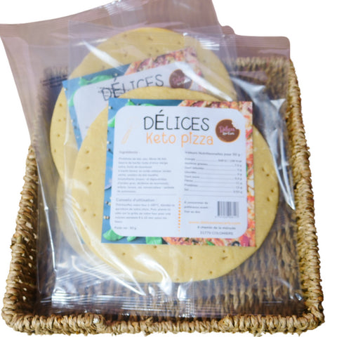 Délices Low Carb, base à pizza keto - 50 g - Délices Low Carb