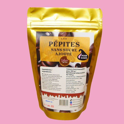 Délices Low Carb, Pépites de chocolat noir sans sucre - 200 g