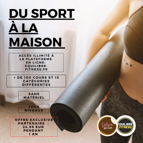 Cours de sport en ligne pendant 1 an