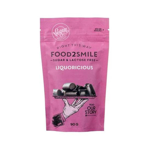 AC202 - Food2smile, regaliz sin azúcar - 90 g