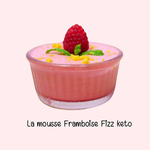 MOUSSE FRAMBOISE FIZZ KETO - Délices Low Carb