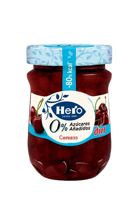 Hero Diet, mermelada de cerezas sin azúcares añadidos - 280 g