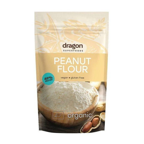 Dragon Superfoods - Farine de Cacahuète Bio 200g 49% de protéines - Délices Low Carb