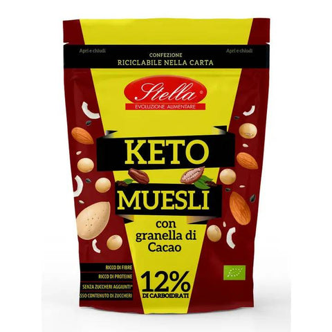 Stella Food, Muesli Keto au grué de cacao BIO - 250 g