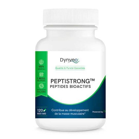 Dynveo - PeptiStrong™ 600mg / 120 gélules (PEPTIDES BIOACTIFS BREVETÉS) - Délices Low Carb