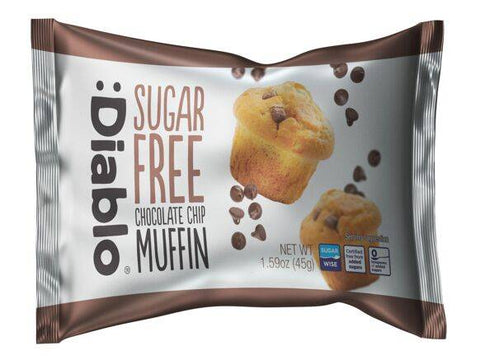 Diablo - Muffin aux pépites de chocolat individuel sans sucre ajouté 45 g